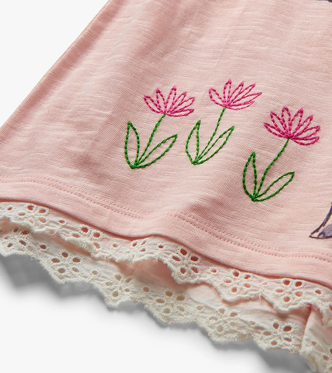 Hatley Baby Mädchen T-Shirt & Short Set in Rosa - Wasserfarben Elefant 