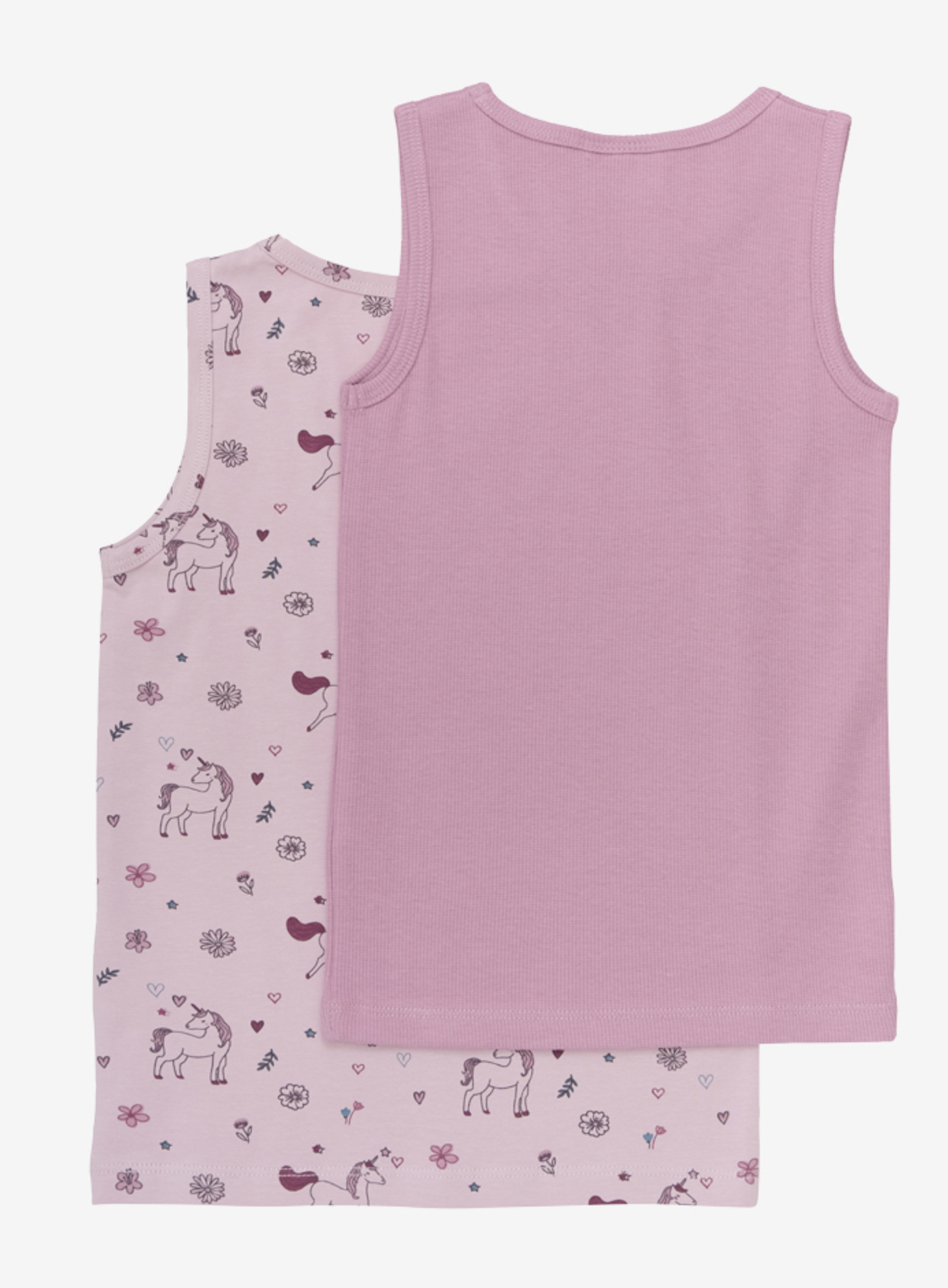 Minymo Unterhemden 2er Pack in Dawn Pink (Rosétönen) mit Einhorndruck - SALE Minymo Unterhemden 2er Pack in Dawn Pink (Rosétönen) mit Einhorndruck - SALE
