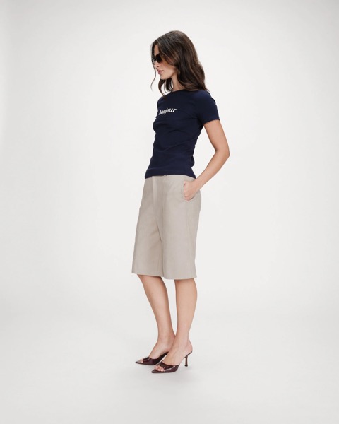Grace & Mila T-Shirt BONJOUR bedruckt - Marine Vigee