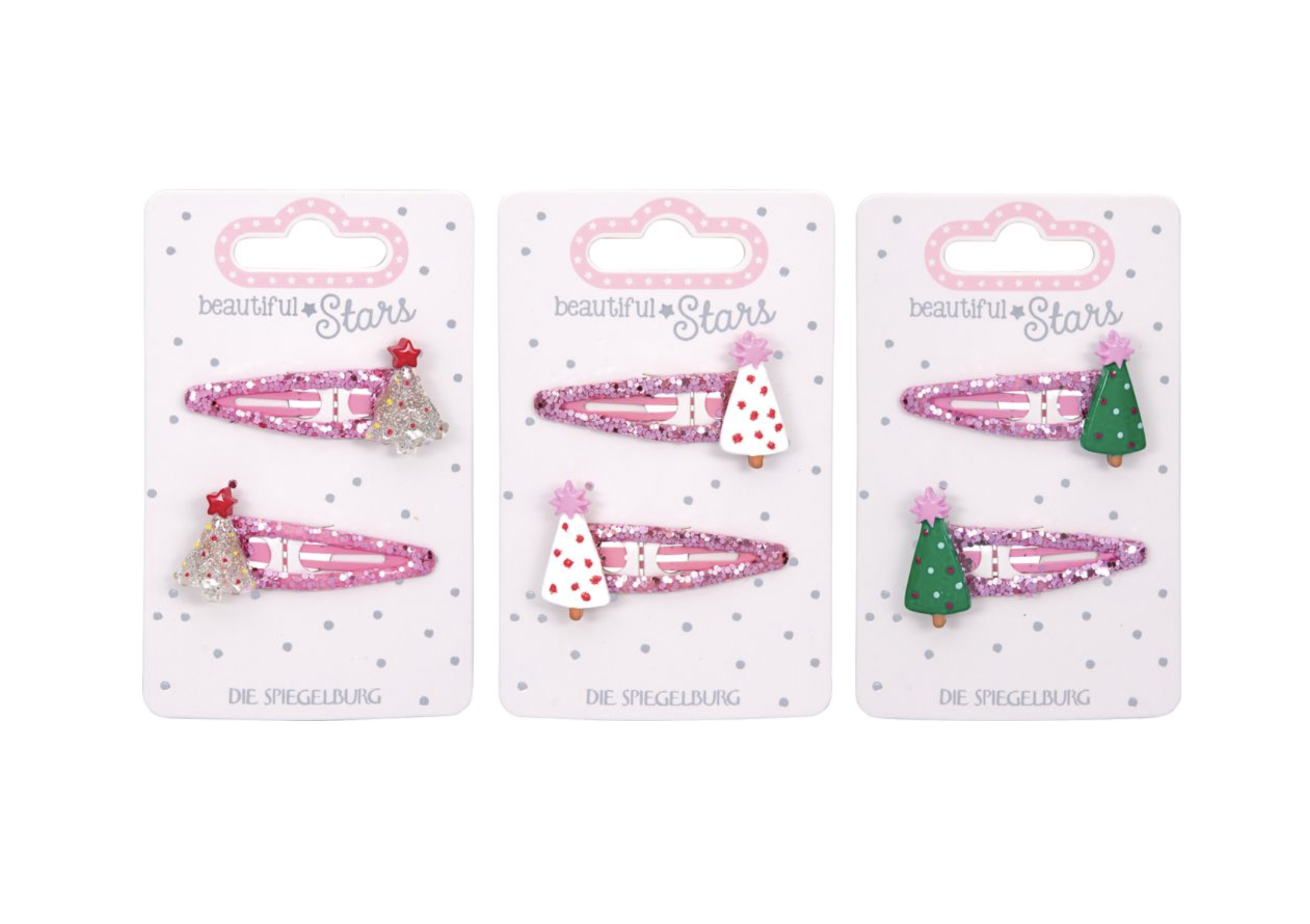 beautiful Stars Haarclips/Haarspangen Tannenbaum - wähle deine Farbe