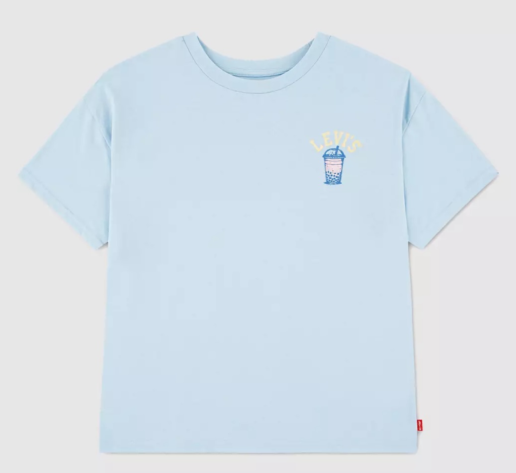 Levis Mädchen T-Shirt in Hellblau - Bubble Tea - More Bubbles Less Troubles