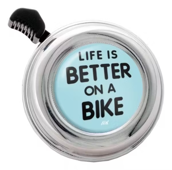 Liix Colour Fahrradklingel Colour Bell Life is Better on a Bike Chrome