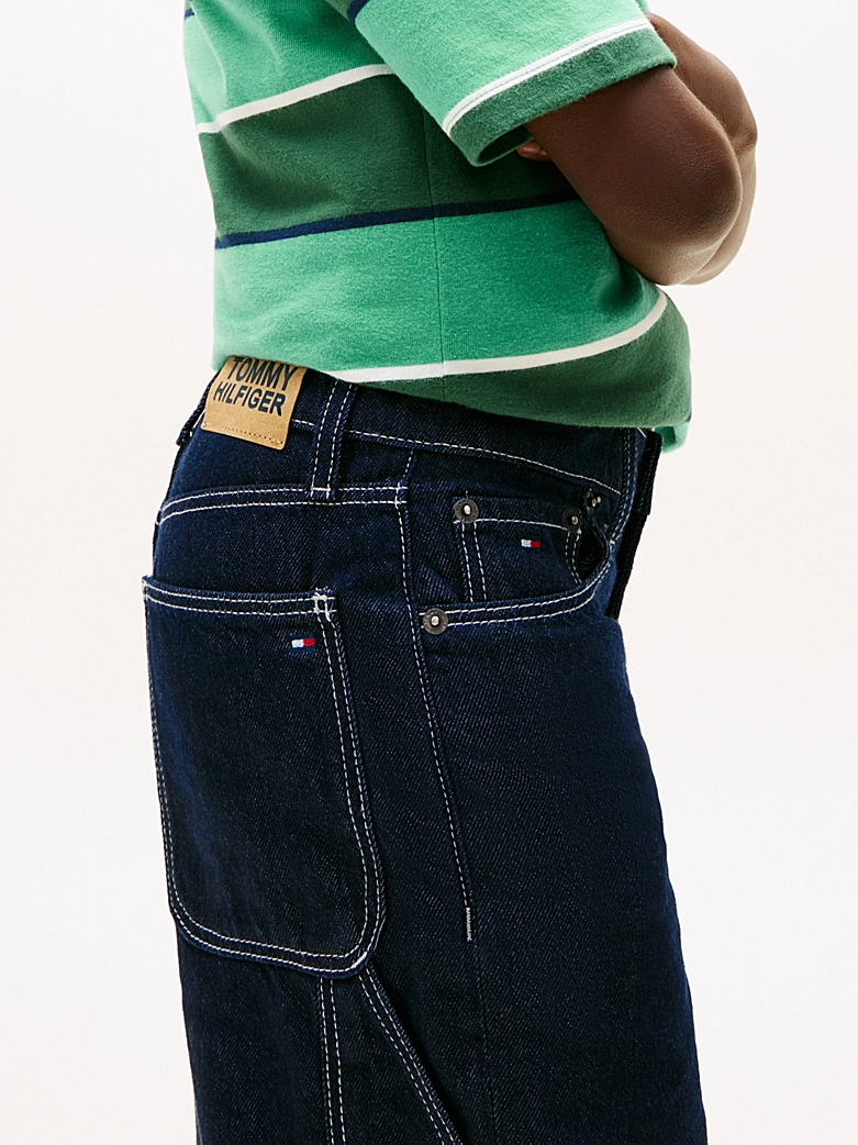Tommy Hilfiger Jungs Baggy Jeans Short in Blau Tommy Hilfiger Jungs Baggy Jeans Short in Blau