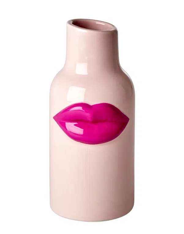 RICE Ceramic Vase mit Kussmund - Keramik Vase Klein - Lips RICE Ceramic Vase mit Kussmund - Keramik Vase Klein - Lips