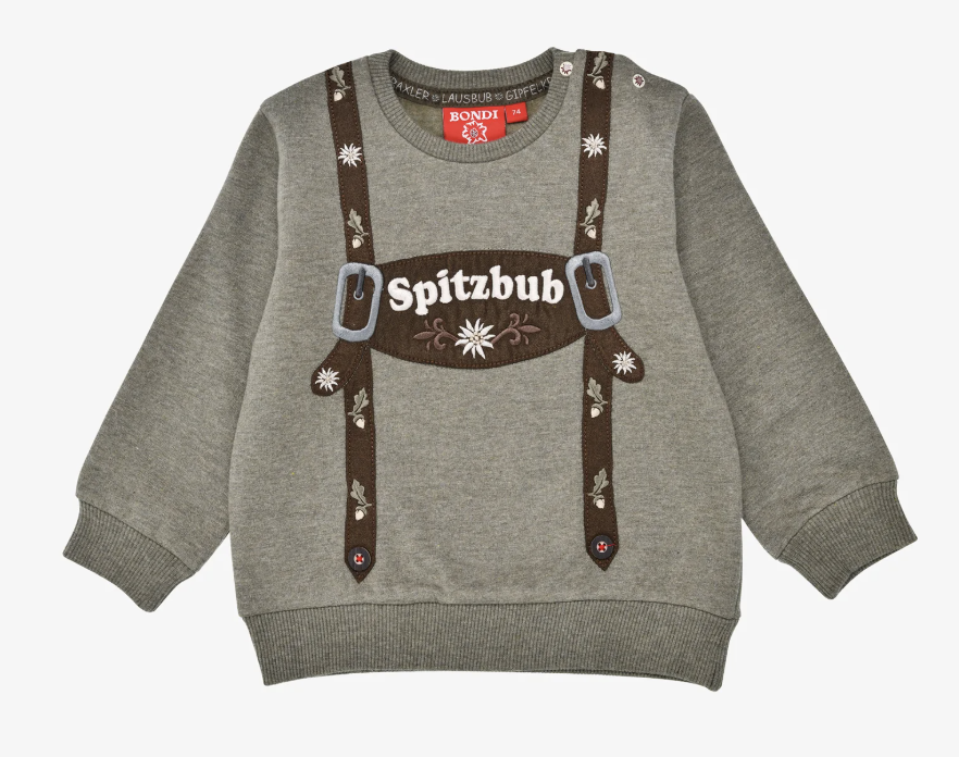 Bondi Aplenglück Sweatshirt in Lederhosen Look - Spitzbub Bondi Aplenglück Sweatshirt in Lederhosen Look - Spitzbub