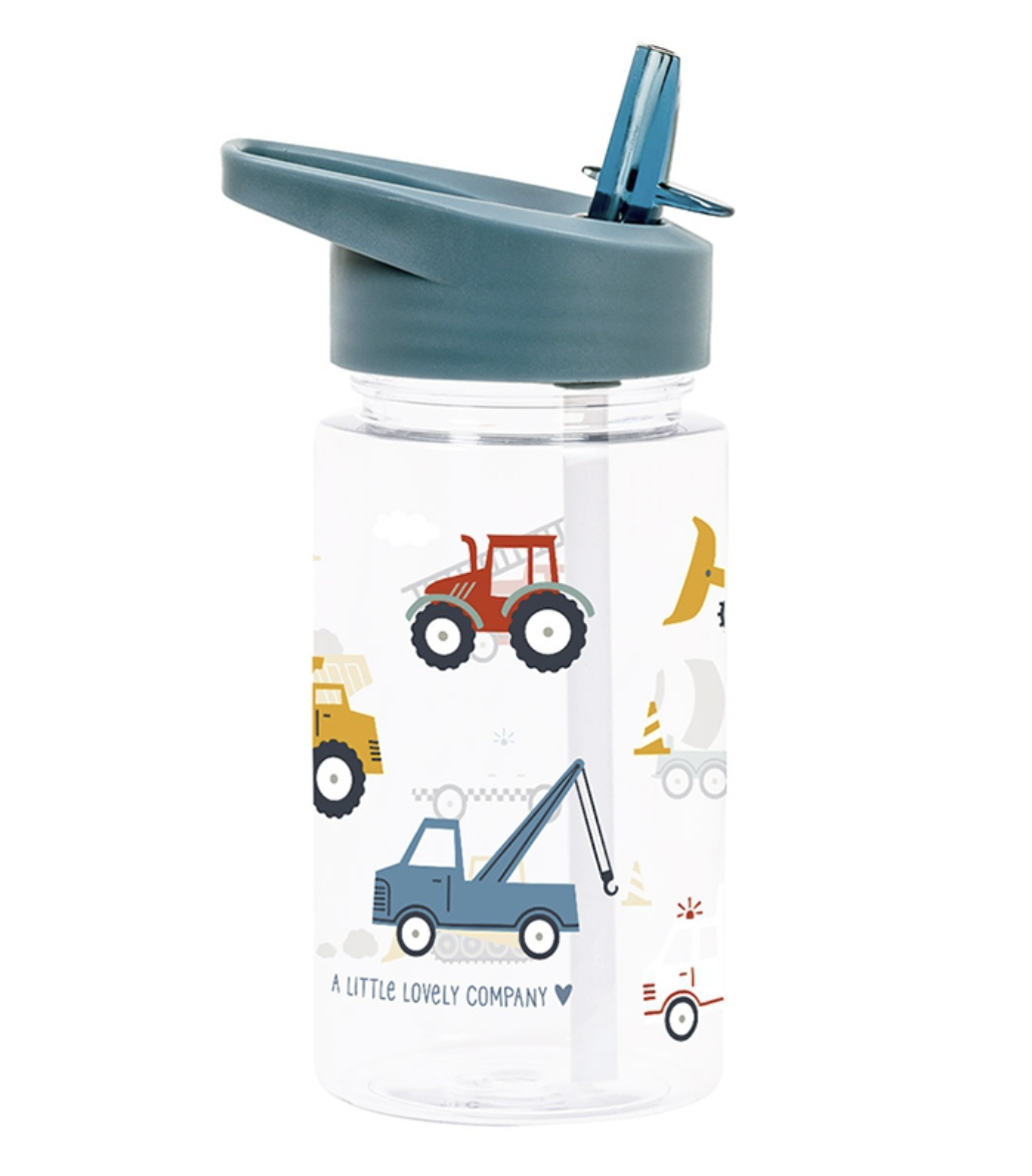 A Lovely Little Company Trinkflasche mit Strohhalm - Fahrzeuge A Lovely Little Company Trinkflasche mit Strohhalm - Fahrzeuge
