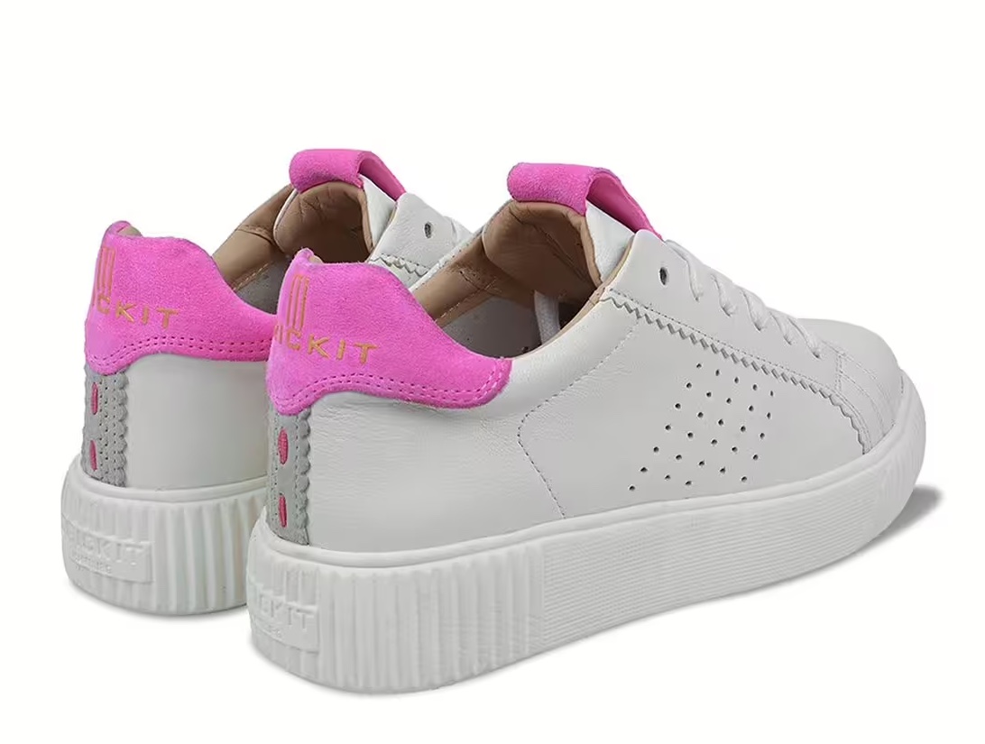 Crickit Sneaker ORMA in Weiß mit Neon Pink Wildleder - SALE