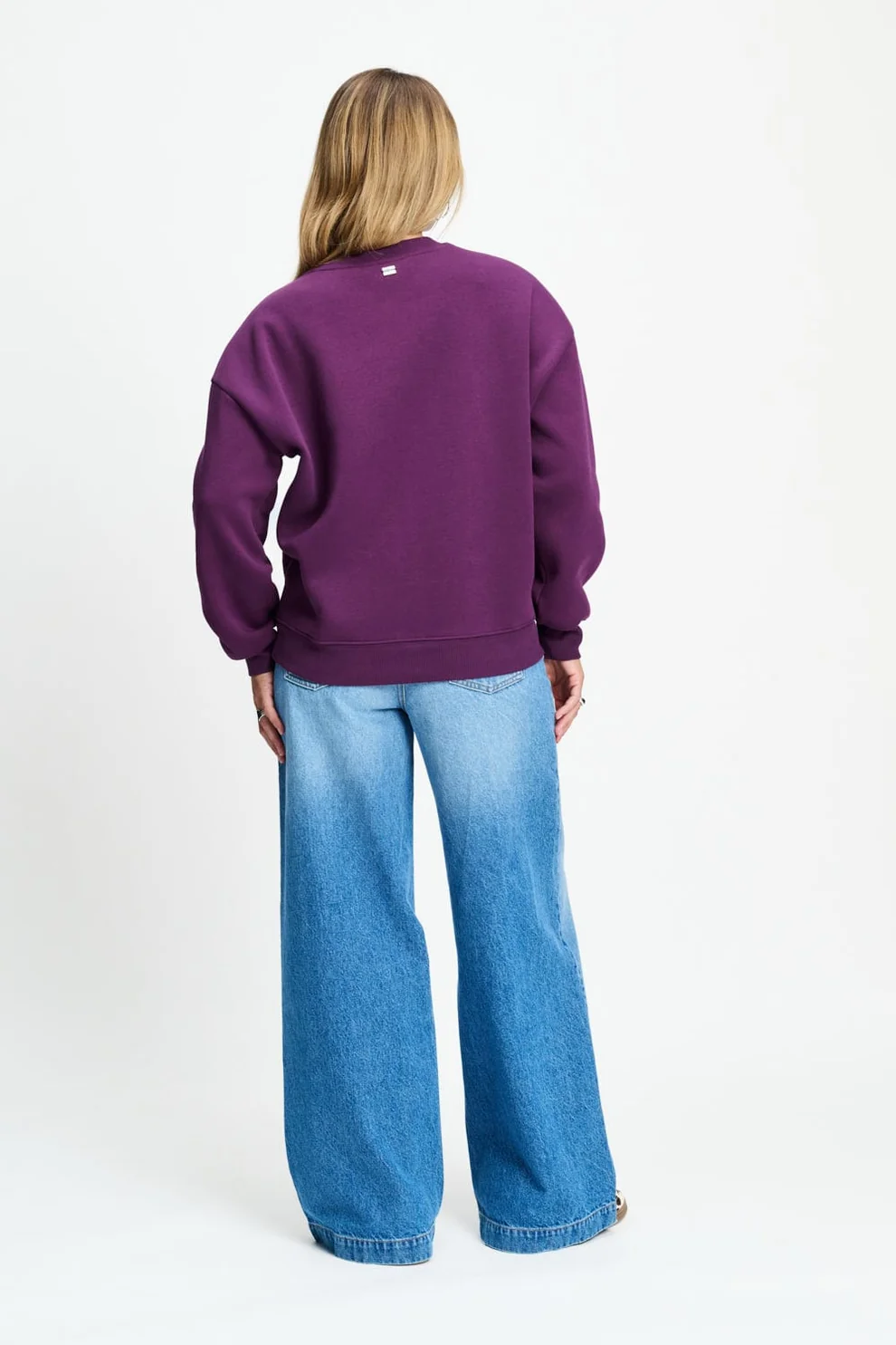 POM Amsterdam Elegantes Damen Sweatshirt Sophie The Grand Finale in Plum mit Glitzer POM Amsterdam Elegantes Damen Sweatshirt Sophie The Grand Finale in Plum mit Glitzer