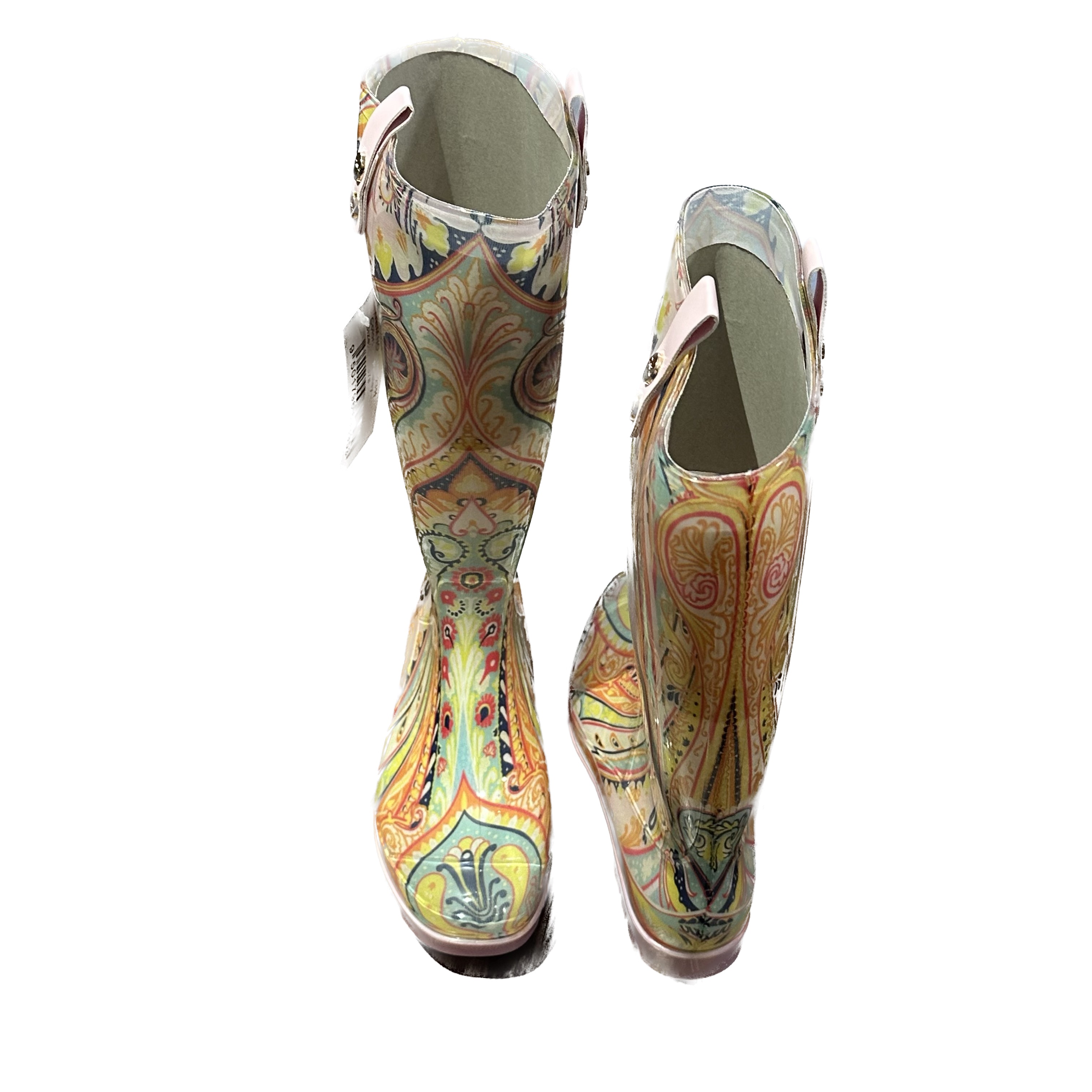 Moo' Ilo Damen Regenstiefel/Gummistiefel in Paisley Rosa - SALE