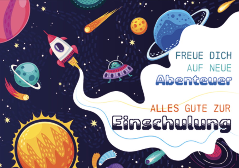 Edition Gollong Grußkarte - Freue dich auf neue Abenteuer - Alles gute zur Einschulung Edition Gollong Grußkarte - Freue dich auf neue Abenteuer - Alles gute zur Einschulung