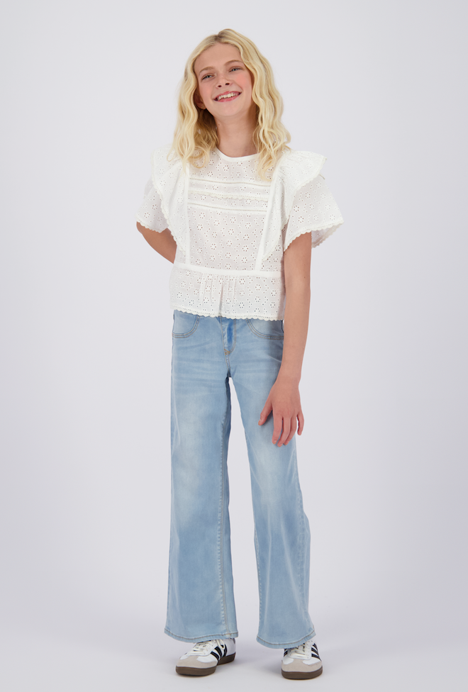 Vingino Jeans Bellini Wide Leg Jegging in Light Vintage Hellblau Denim Vingino Jeans Bellini Wide Leg Jegging in Light Vintage Hellblau Denim