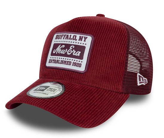 New Era Trucker Cap mit Patch in Rot Kord Cap New Era Trucker Cap mit Patch in Rot Kord Cap