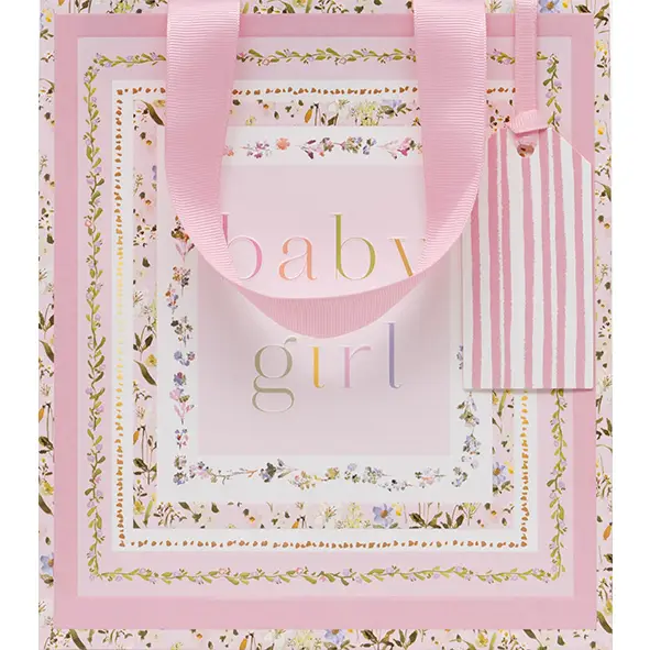 Glick Geschenktasche in Rosa - Mittel - Baby Girl - Mädchen zur Geburt Glick Geschenktasche in Rosa - Mittel - Baby Girl - Mädchen zur Geburt