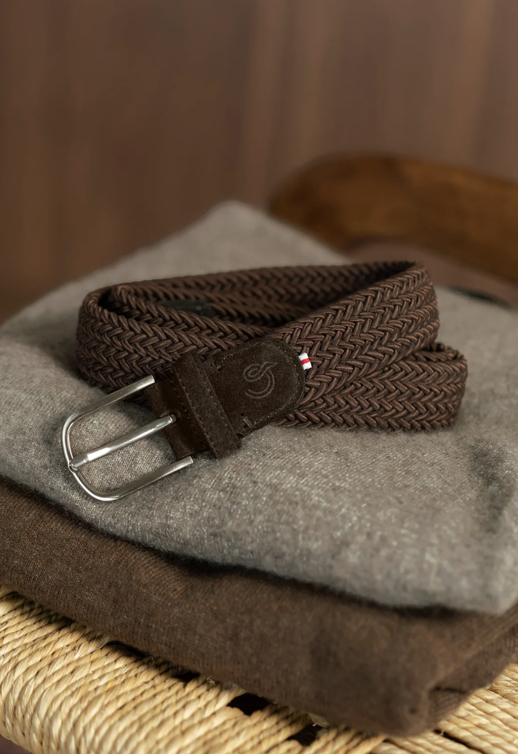 La Boucle Bond Street Herren Stretch Gürtel - Duo Warm brown La Boucle Bond Street Herren Stretch Gürtel - Duo Warm brown