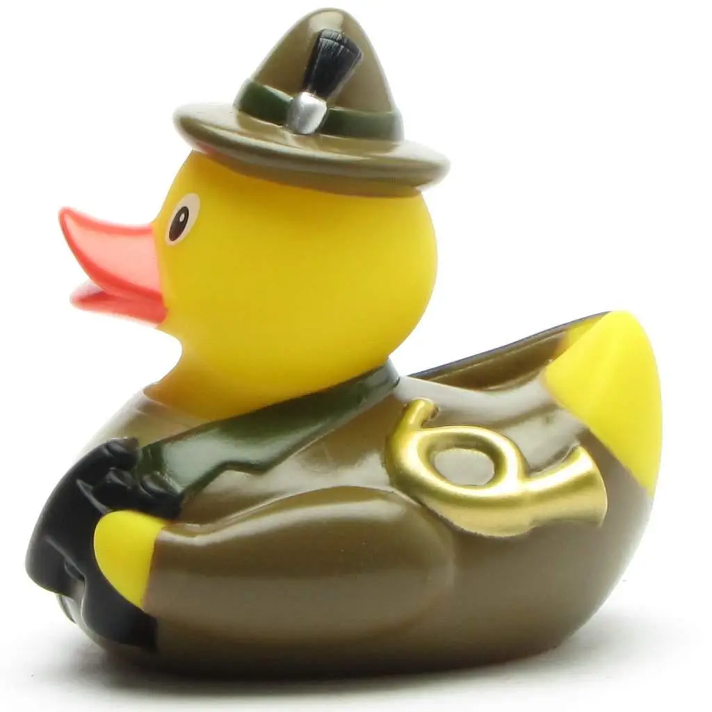 Lanco Hunter Duck - Naturkautschuk Badeente Jäger - Gummiente