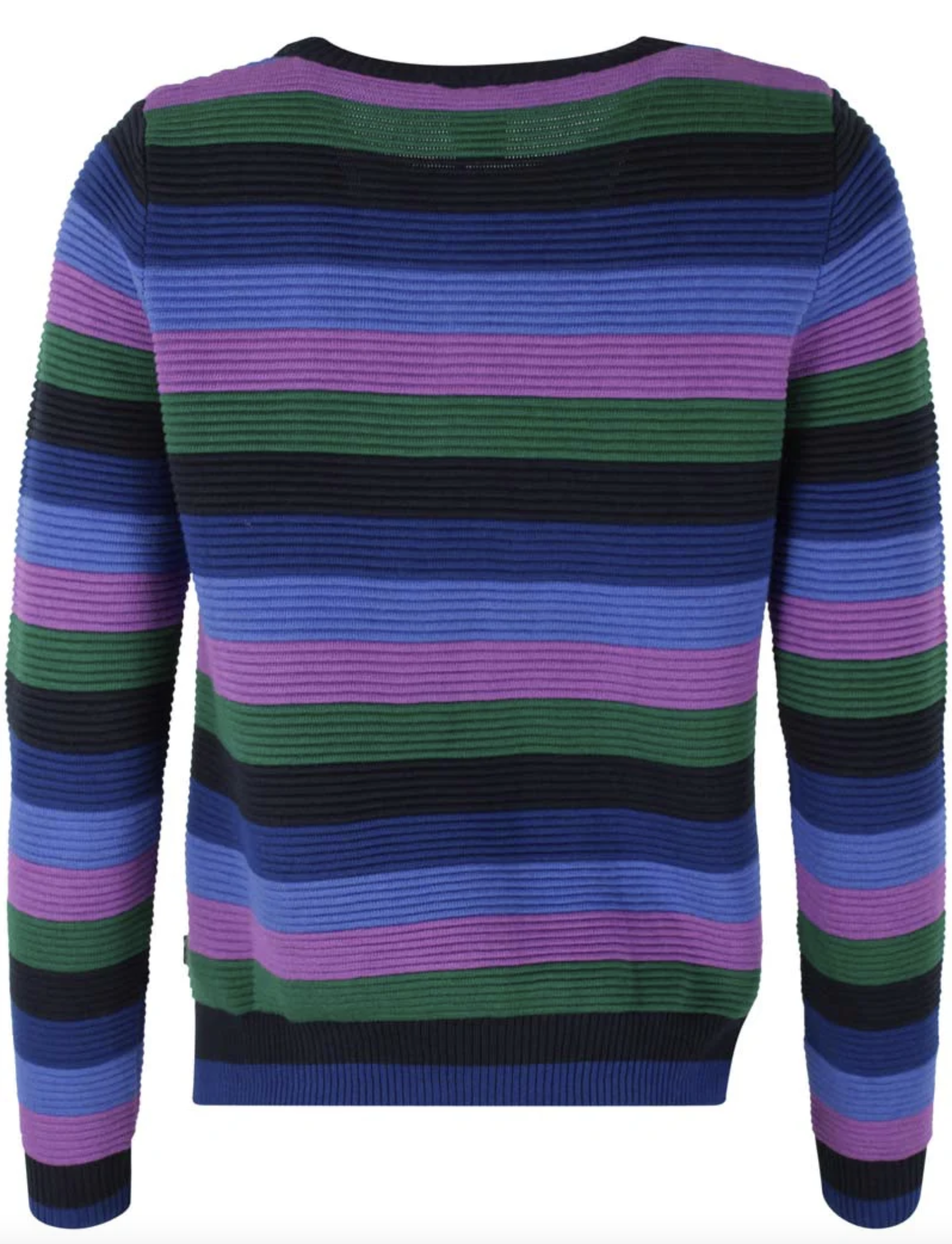 Danefae Danepearly Chrochet Knit Strickpullover Bunt Gestreift - Grün Navy Lila - SALE