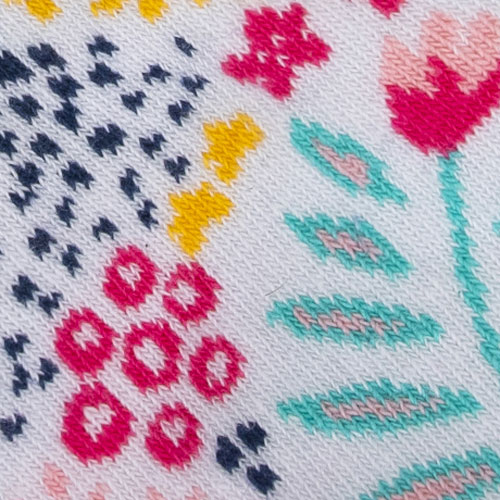 Cabaia Kids Socken LYA & MAEL - Kindersocken Blumen auf weiß