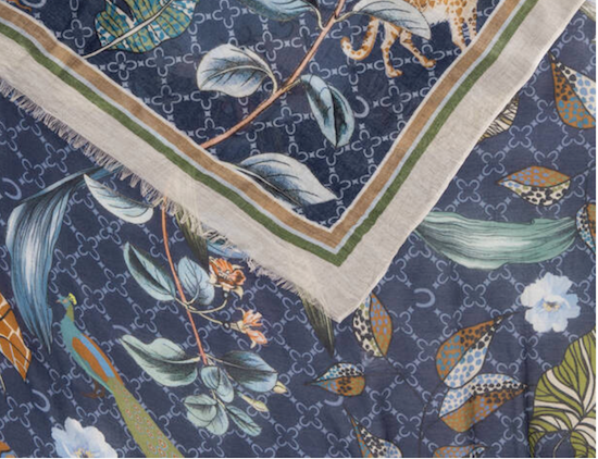 Codello Seidentuch EARTH MONOGRAM PRINT in Navy - SALE