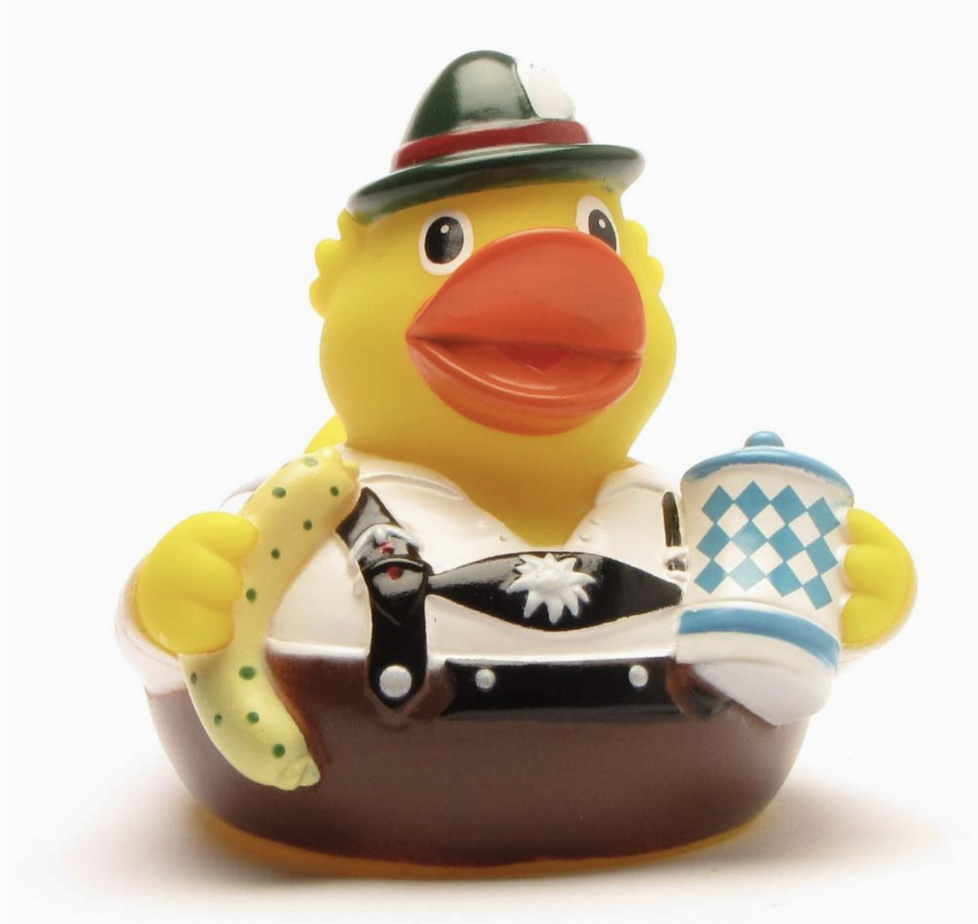 Lanco City Duck - Naturkautschuk Badeente - Bayer mit Weißwurst
