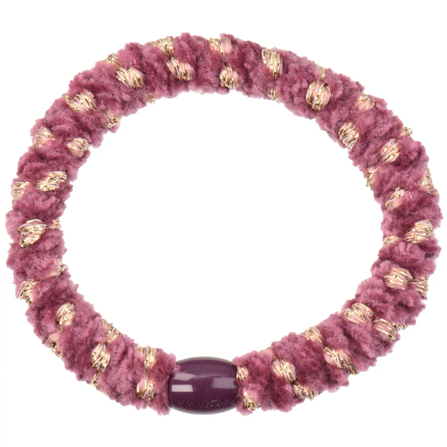 Kknekki Haargummi/Armband - Flauschi Mauve & Gold - 1 Stück Kknekki Haargummi/Armband - Flauschi Mauve & Gold - 1 Stück