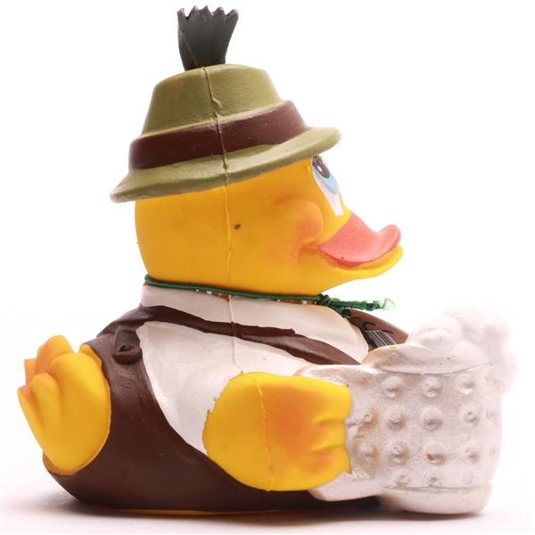 Lanco Lederhosen Ludwig Duck - Naturkautschuk Badeente - Bayer Oktoberfest Edition - In Geschenkbox