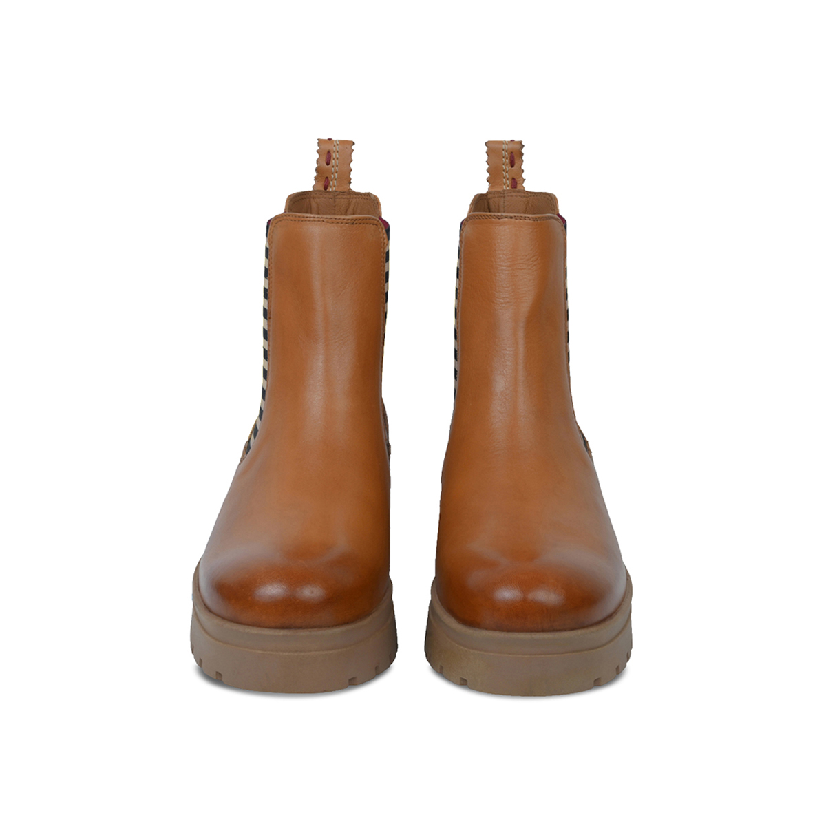 Crickit Stiefel NAELLE in Cognac mit Streifen und kleinem Herzchen - SALE