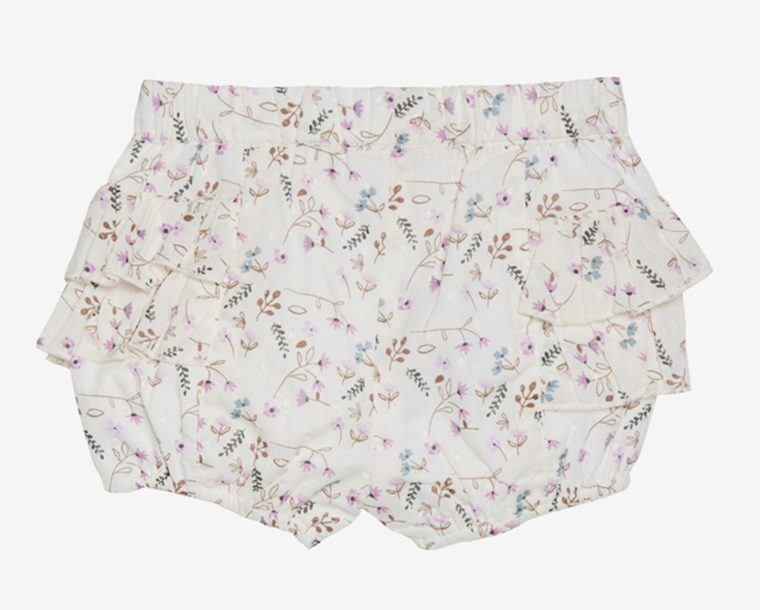 Minymo Baby Hose in Beige mit All Over Blumen Print