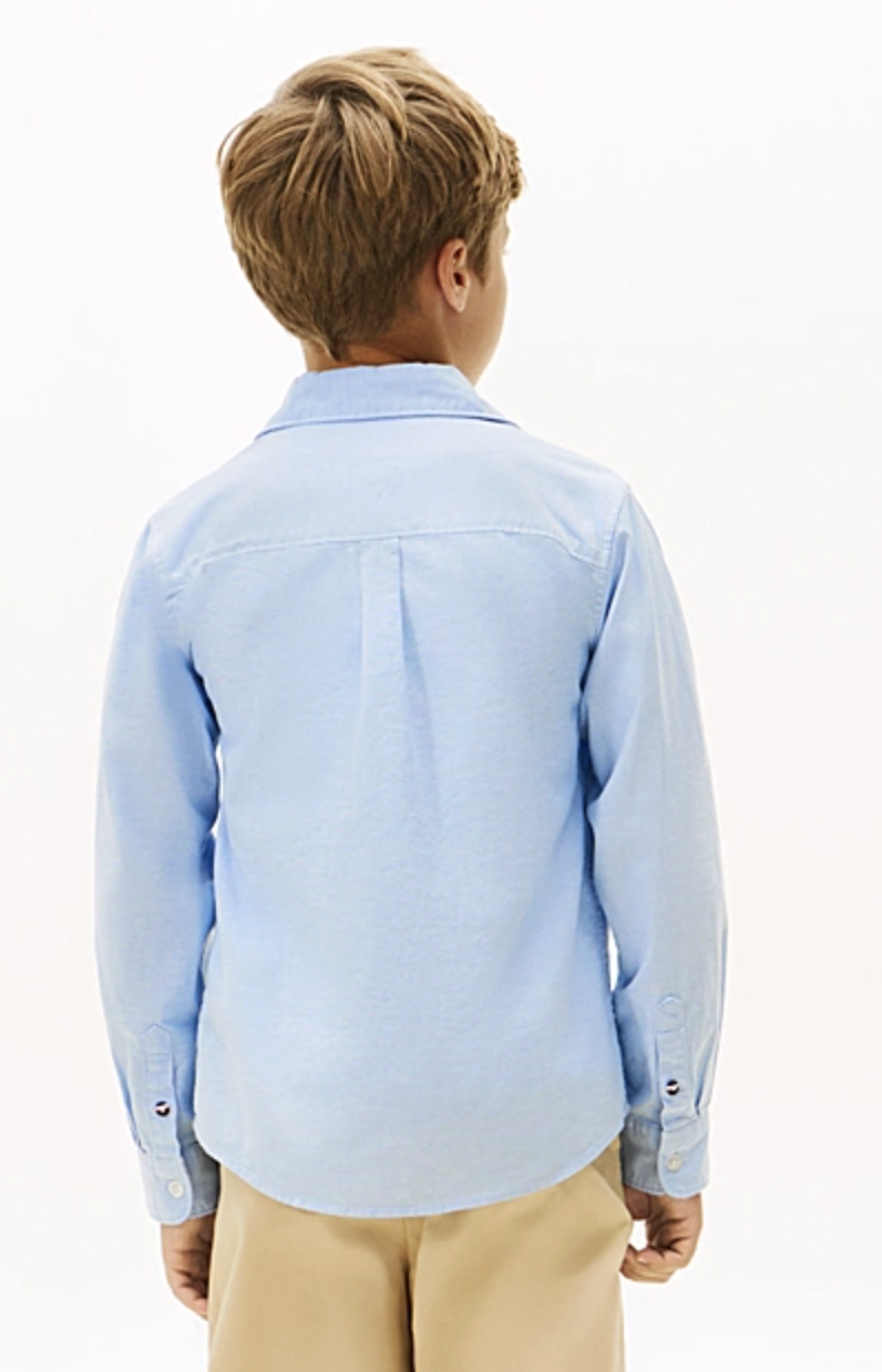 Tommy Hilfiger Jungs Essentials Hemd Oxford in Hellblau Tommy Hilfiger Jungs Essentials Hemd Oxford in Hellblau