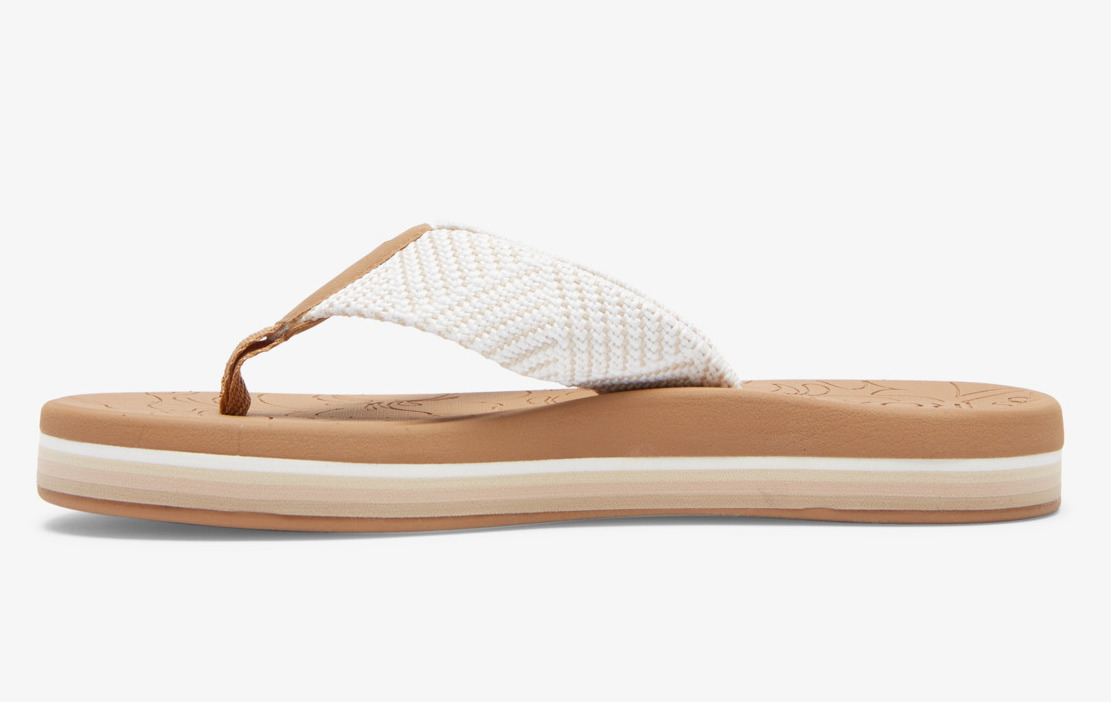 Roxy Colbee Hi Flip Flop Sandalen für Frauen in Natur & Weiß