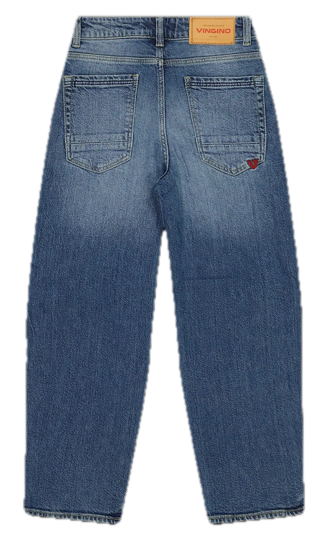 Vingnio Jungs Baggy Jeans Keaton - Mid Blue