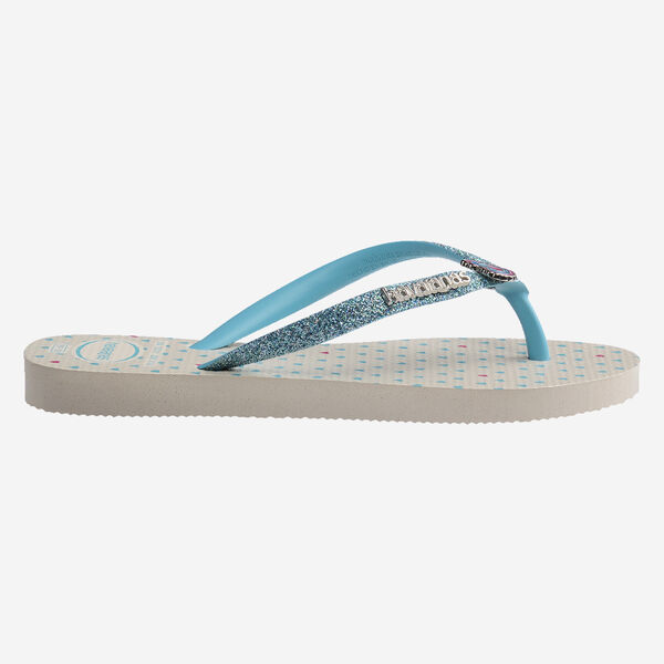 Havaianas Kids Mädchen Flip Flops Slim Glitter Trendy - Hellblaue Herzen
