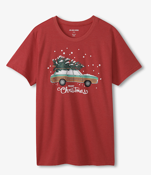 Little Blue House Herren Kurzarm T-Shirt in Rot - Merry Christmas - Frohe Weihnachten - SALE