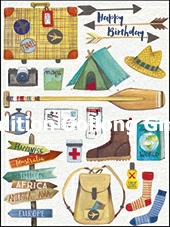 Edition Gollong Minikarte - Happy Birthday - Abendteuer