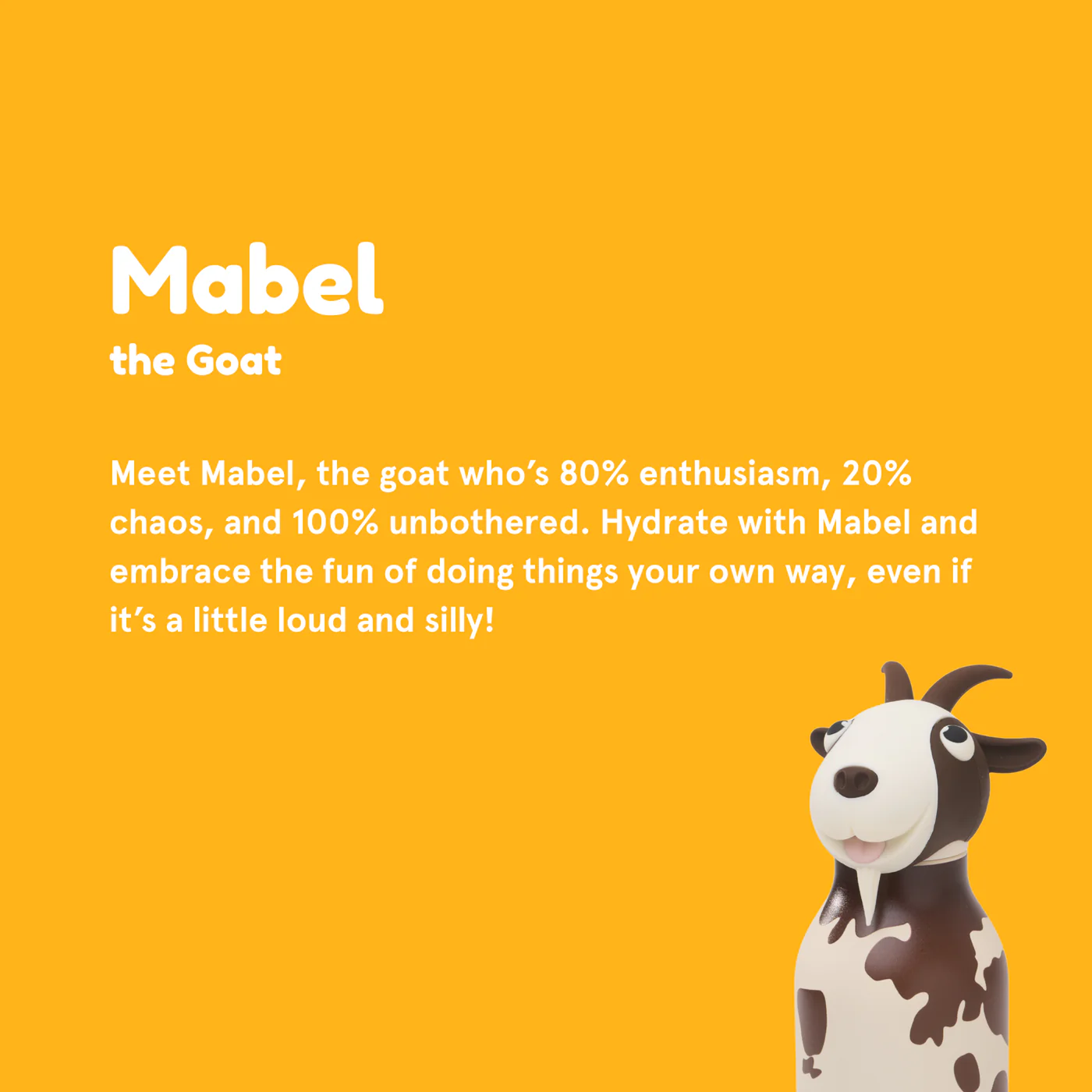Asobu Bestie Trinkflasche - Mabel Goat - Ziege Asobu Bestie Trinkflasche - Mabel Goat - Ziege