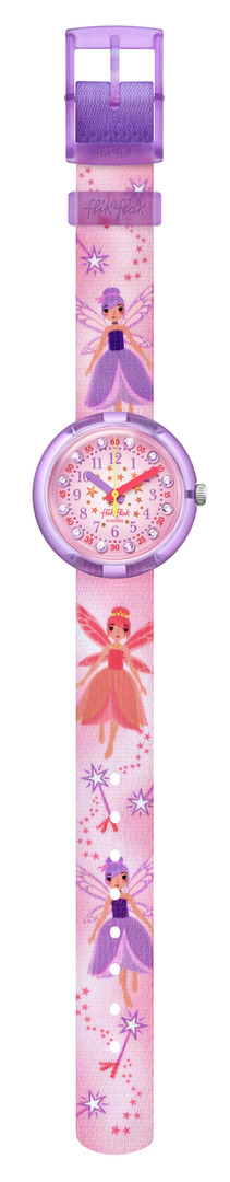 fa01_ZFPNP119 Flik Flak Uhr Kinderuhr - Stary Way - Feen in Rosa/Orange