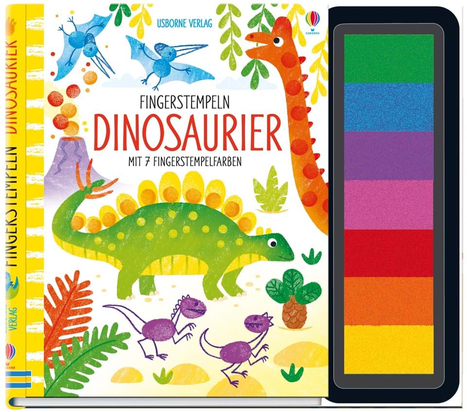 9781789413625 Usborne Fingerstempeln Buch - Dinosaurier