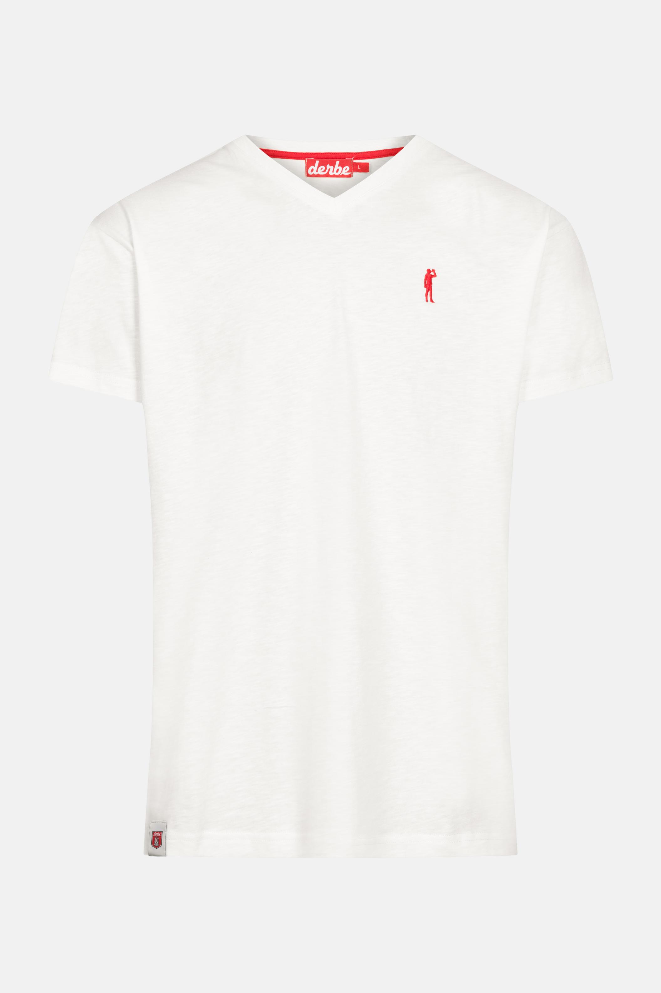 Derbe Herren T-Shirt Basic Kippes - Weiß mit Stickerei - SALE Derbe Herren T-Shirt Basic Kippes - Weiß mit Stickerei - SALE