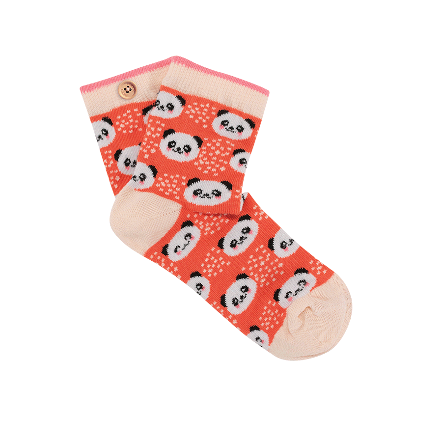 GAC-CABAIA-CHAUSSETTES-SOCKS-COLINE-GASPARD-ORANGE-FW2021-RGB-BD Cabaia Kids Socken Coline & Gaspard - Kindersocken Panda
