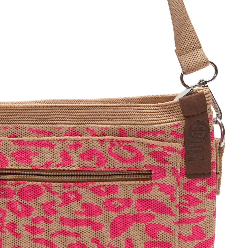LOT83 Tasche Kaat Beige & Pink Leo 