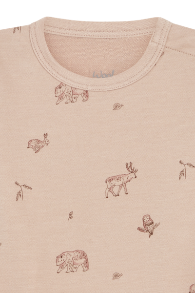 Hust & Claire Baloo Wolle Bambus Body in Rosa - Waldtiere Hust & Claire Baloo Wolle Bambus Body in Rosa - Waldtiere