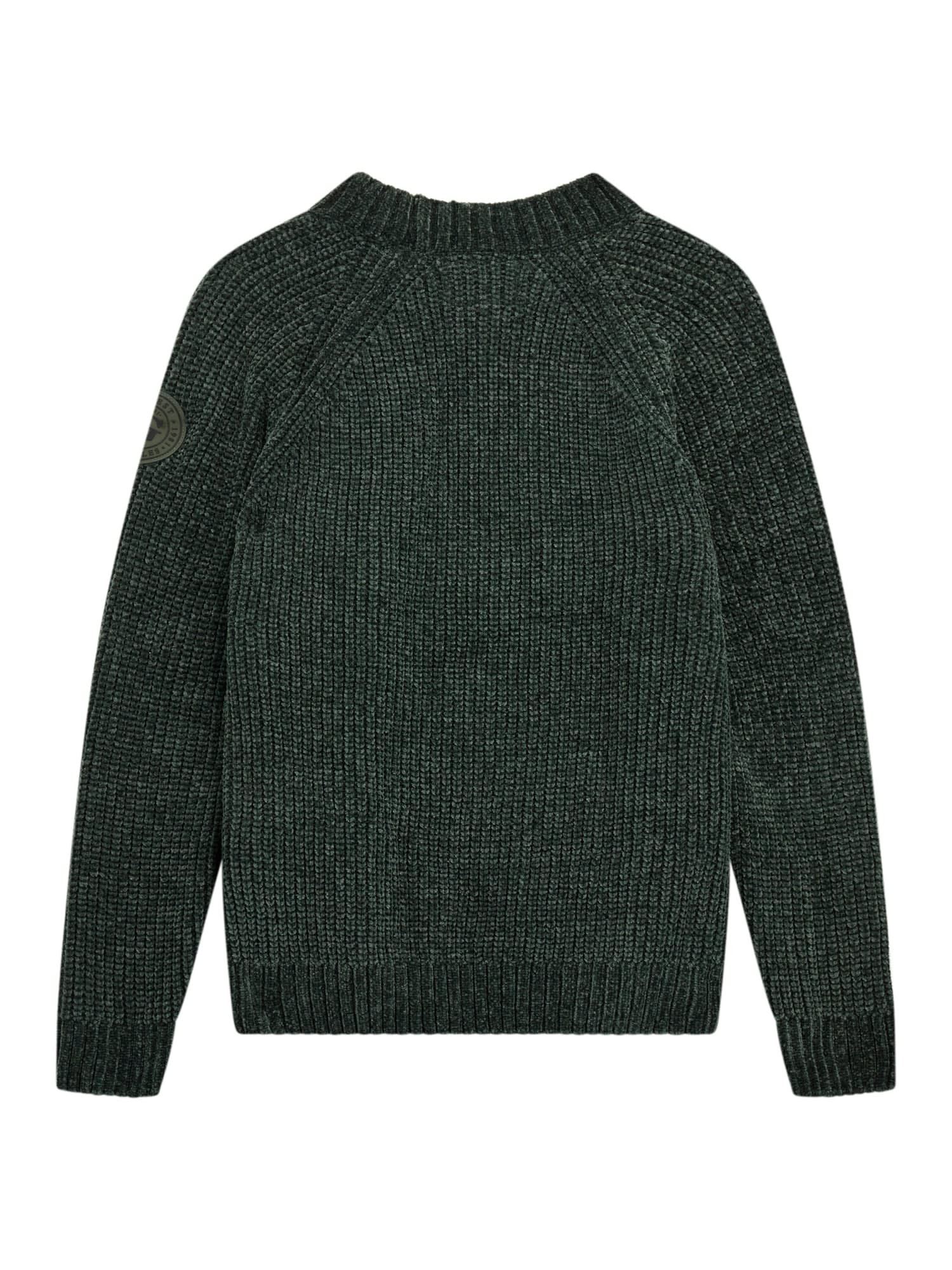 Guess Chenille Strickpulli Pullover in Forest Green Melange - Waldgrün