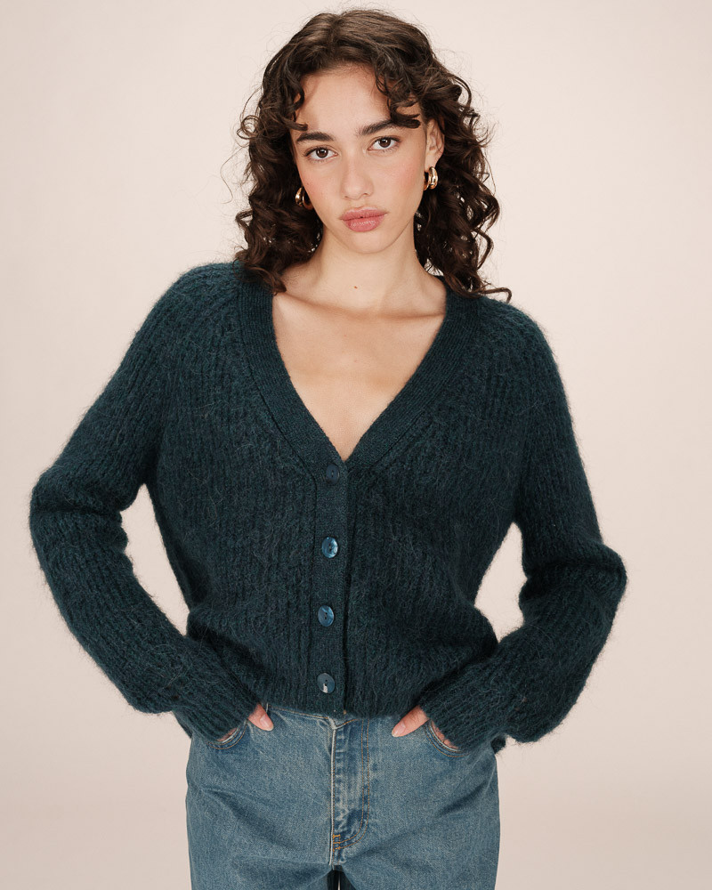 Grace & Mila Saluda Cardigan Strickjacke in Teal Grün