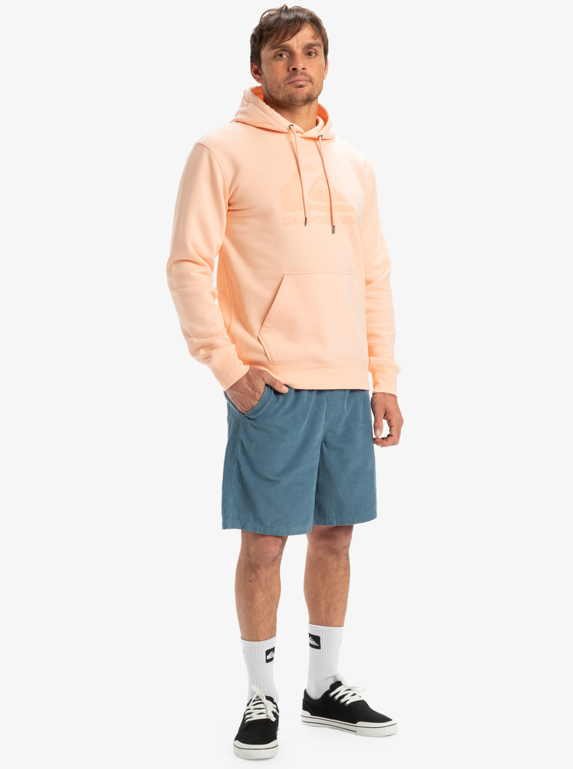 Quiksilver Taxer Cord - Kordshorts für Männer in Coronet Blue - Rauchblau 