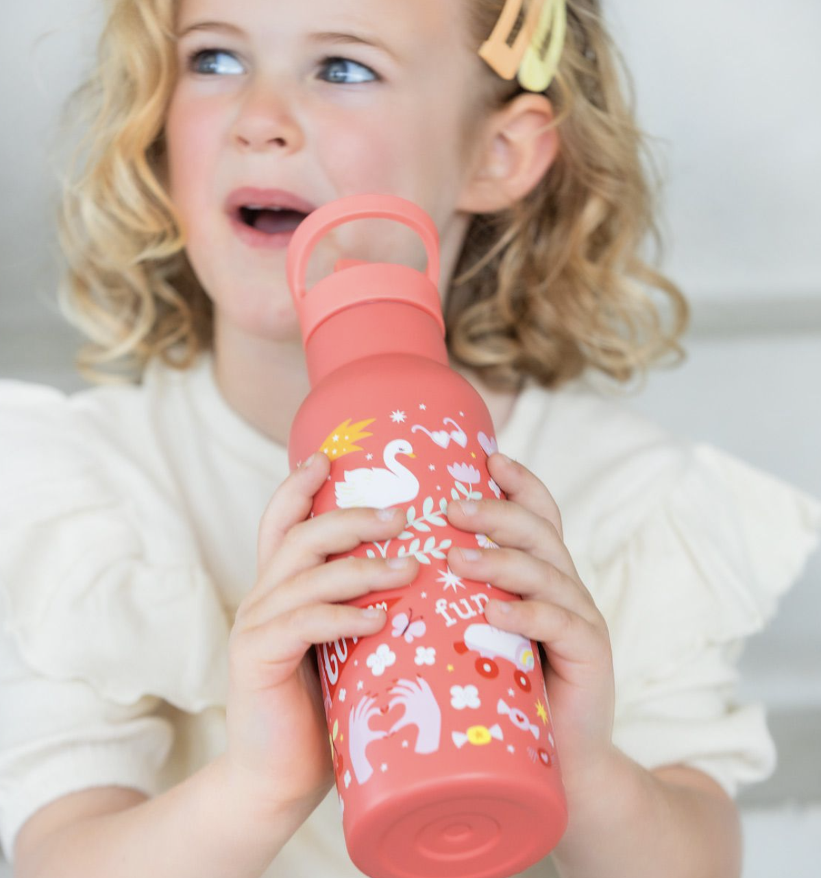 A Lovely Little Company Thermos Edelstahl Trinkflasche Groß mit Strohhalm - 500ml Fun A Lovely Little Company Thermos Edelstahl Trinkflasche Groß mit Strohhalm - 500ml Fun