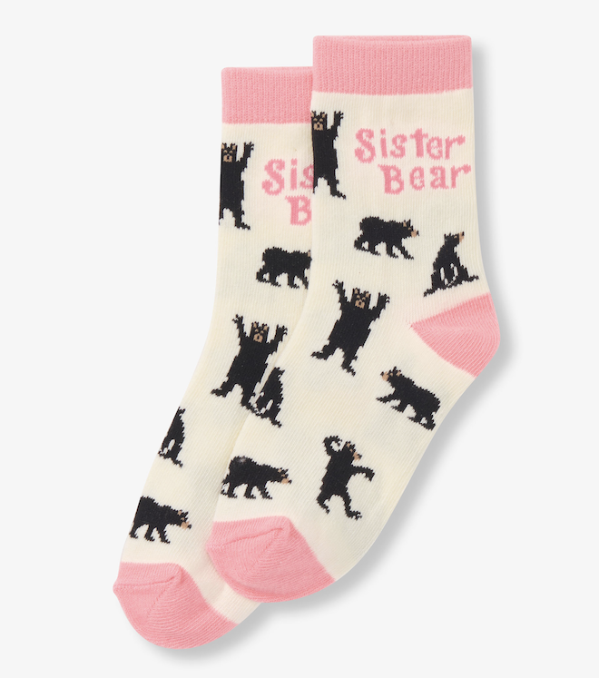 Little Blue House Kinder Socken in Rosa - Bären - Sister Bär - Schwester Little Blue House Kinder Socken in Rosa - Bären - Sister Bär - Schwester