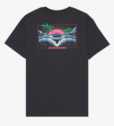 Quiksilver Hellbender T-Shirt für Männer in Schwarz - Sunset Backprint