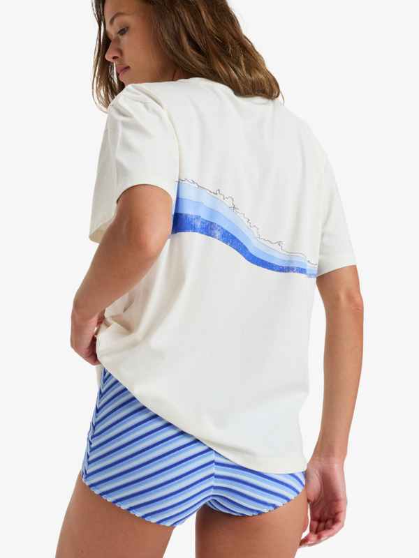 Roxy Hangloose Poster T-Shirt für Frauen in Egret Creme - SALE