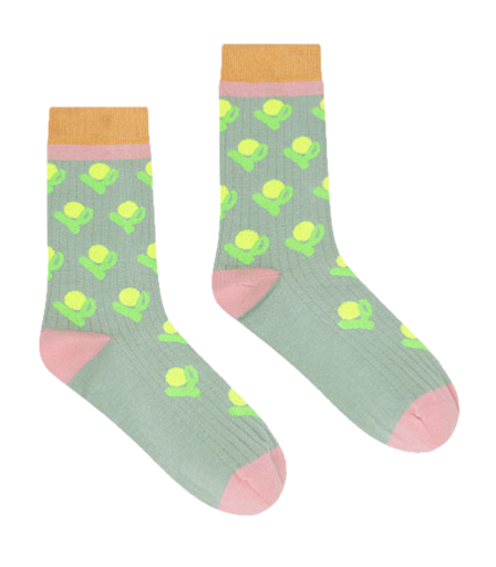 Dr Bloom Fleur Socken in Mint - Vintage Blumen Dr Bloom Fleur Socken in Mint - Vintage Blumen
