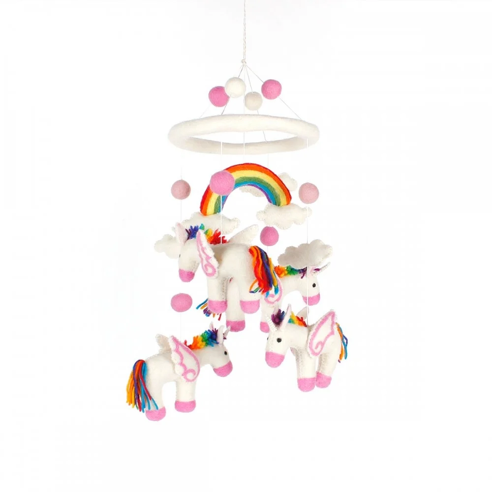 Kinderzimmer Baby Filzmobile Mobile - Einhorn Kinderzimmer Baby Filzmobile Mobile - Einhorn