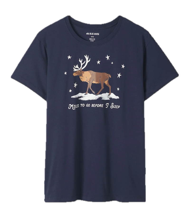 Little Blue House Men's Winter Wonderland T-Shirt Herren – Weihnachtliches Kurzarmshirt aus 100 % Baumwolle
